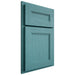 Shiloh Cabinetry Partial Overlay Scottsdale Red Oak Plain Cut Aqua Door