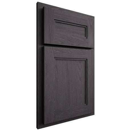 Shiloh Cabinetry Partial Overlay Scottsdale Red Oak Plain Cut Harbor Door