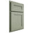 Shiloh Cabinetry Partial Overlay Scottsdale Red Oak Plain Cut Moss Door