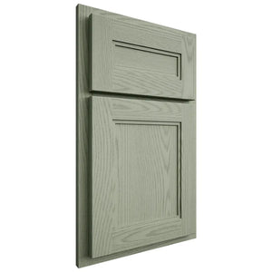 Shiloh Cabinetry Partial Overlay Scottsdale Red Oak Plain Cut Moss Door