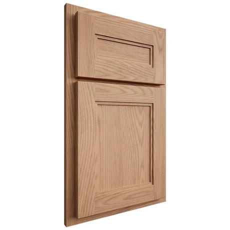 Shiloh Cabinetry Partial Overlay Scottsdale Red Oak Plain Cut Natural Door