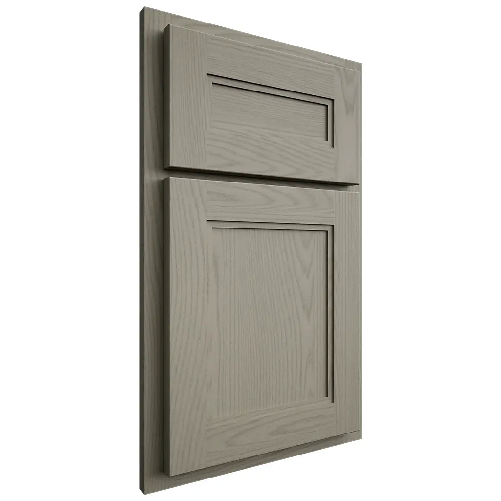 Shiloh Cabinetry Partial Overlay Scottsdale Red Oak Plain Cut Thyme Door