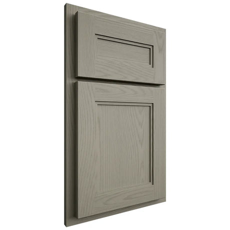 Shiloh Cabinetry Partial Overlay Scottsdale Red Oak Plain Cut Thyme Door
