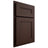 Shiloh Cabinetry Partial Overlay Scottsdale Walnut Plain Cut Bison Door