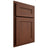 Shiloh Cabinetry Partial Overlay Scottsdale Walnut Plain Cut Rye Door