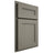 Shiloh Cabinetry Partial Overlay Scottsdale Walnut Plain Cut Thyme Door