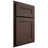 Shiloh Cabinetry Partial Overlay Scottsdale White Oak Plain Cut Dusk Door