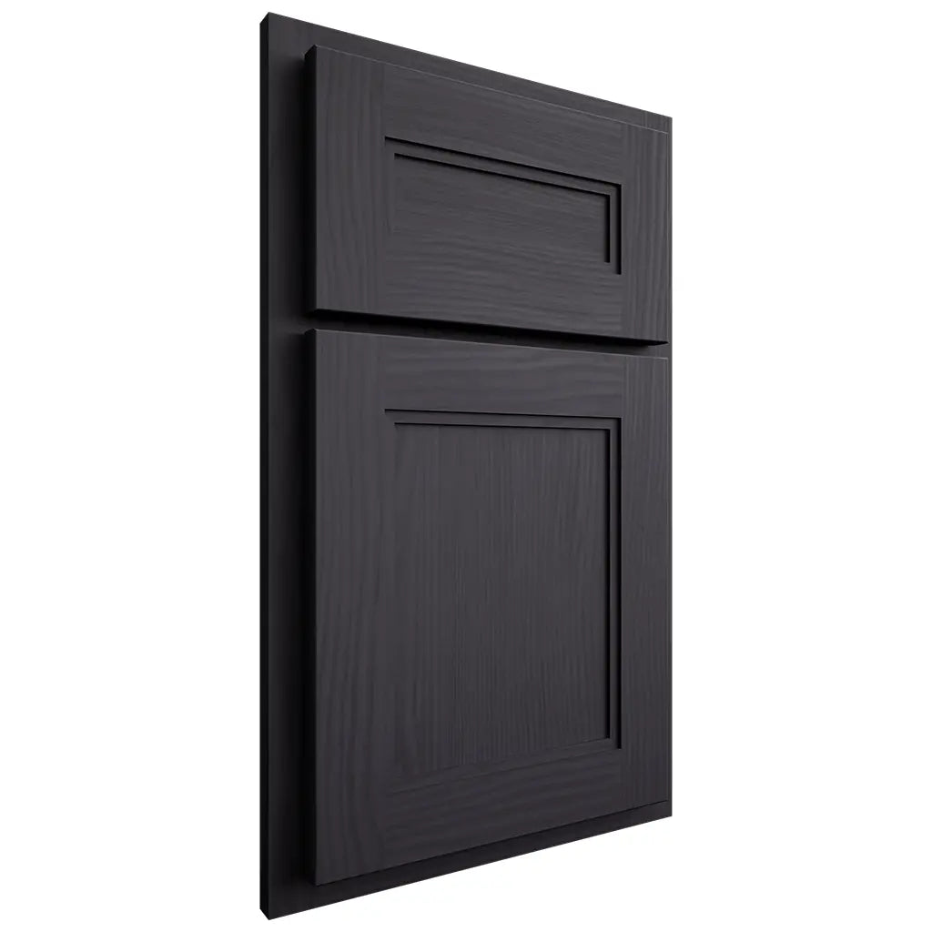 Shiloh Cabinetry Partial Overlay Scottsdale White Oak Plain Cut Harbor Door