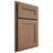 Shiloh Cabinetry Partial Overlay Scottsdale White Oak Plain Cut Medium Door
