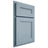 Shiloh Cabinetry Partial Overlay Scottsdale White Oak Plain Cut Sky Door