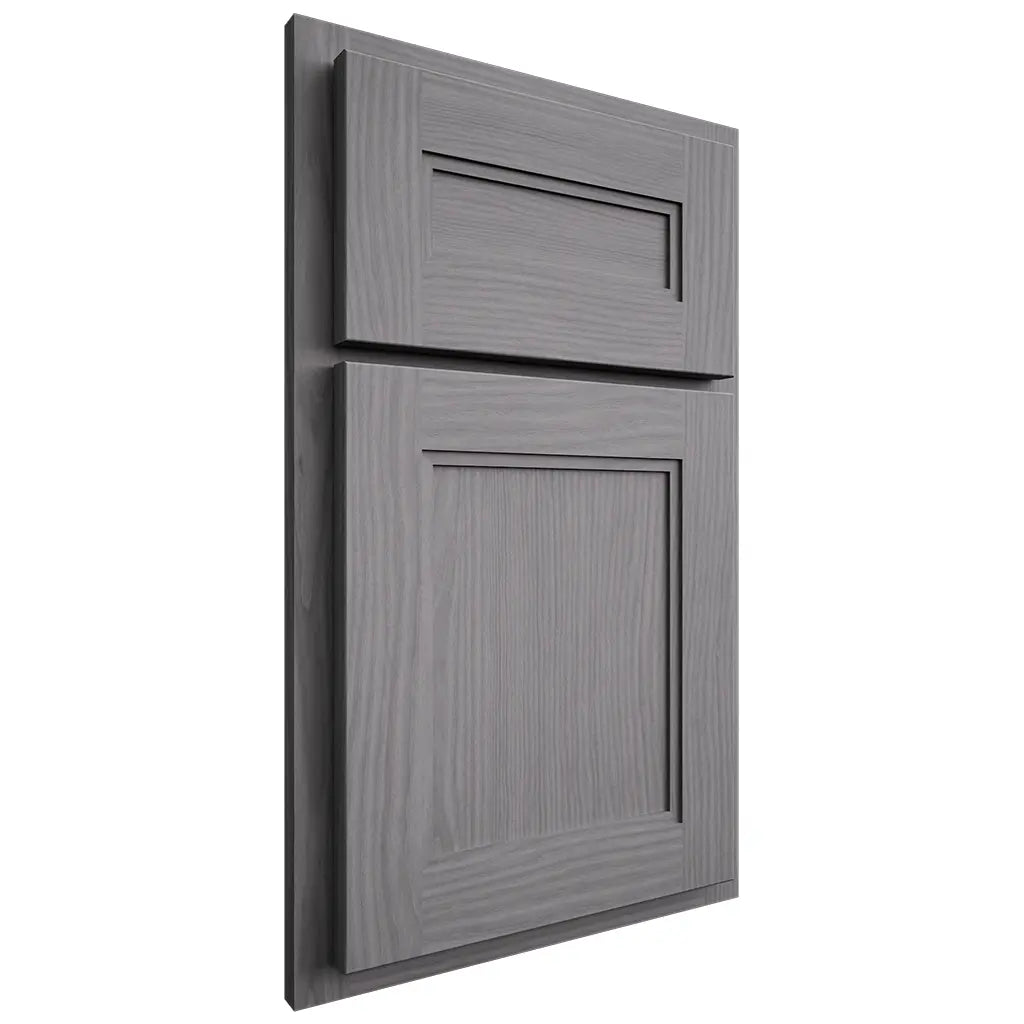Shiloh Cabinetry Partial Overlay Scottsdale White Oak Plain Cut Sterling Door