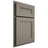 Shiloh Cabinetry Partial Overlay Scottsdale White Oak Plain Cut Thyme Door