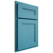 Shiloh Cabinetry Partial Overlay Scottsdale White Oak Quarter Sawn Aqua Door