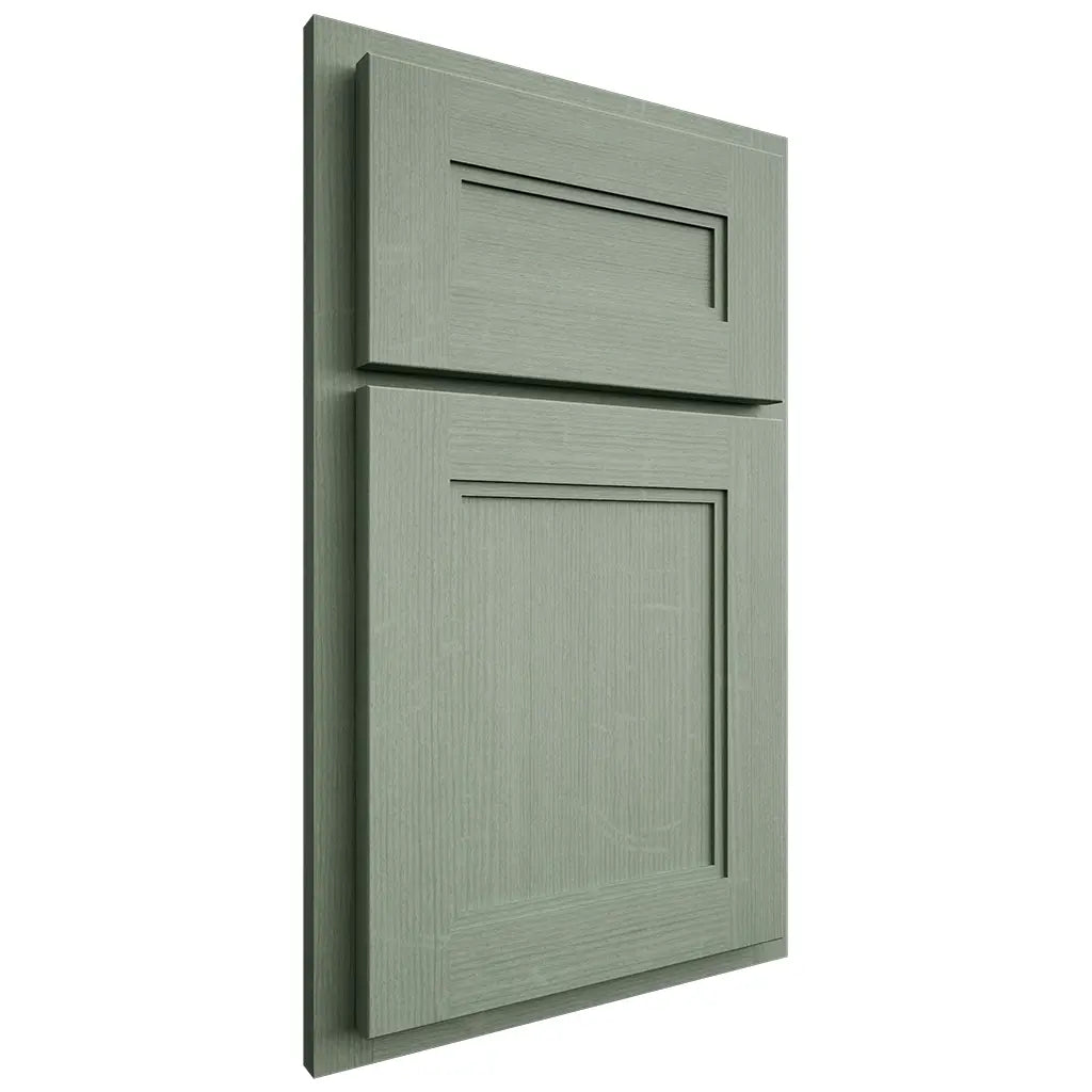 Shiloh Cabinetry Partial Overlay Scottsdale White Oak Quarter Sawn Moss Door