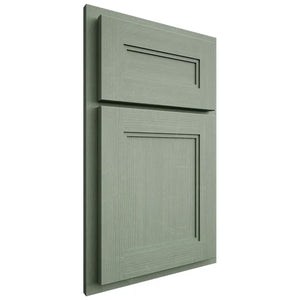 Shiloh Cabinetry Partial Overlay Scottsdale White Oak Quarter Sawn Moss Door