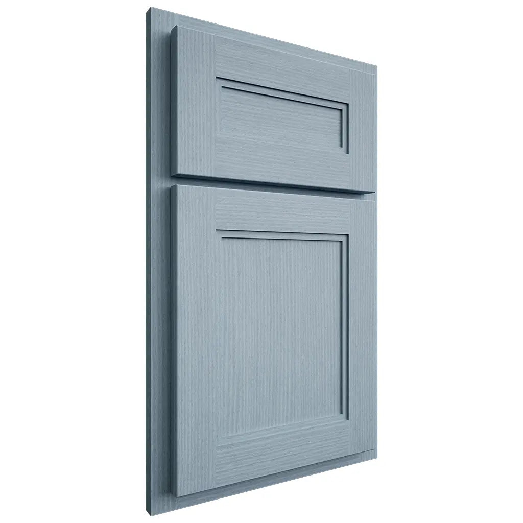 Shiloh Cabinetry Partial Overlay Scottsdale White Oak Rift Cut Sky Door