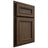 Shiloh Cabinetry Partial Overlay Shelby Alder Plain Cut Caviar Door