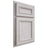 Shiloh Cabinetry Partial Overlay Shelby Alder Plain Cut Cotton Door