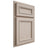 Shiloh Cabinetry Partial Overlay Shelby Alder Plain Cut White Sands Door
