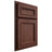 Shiloh Cabinetry Partial Overlay Shelby Cherry Plain Cut Bourbon Door