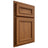 Shiloh Cabinetry Partial Overlay Shelby Hickory Plain Cut Chestnut Door