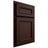 Shiloh Cabinetry Partial Overlay Shelby Maple Plain Cut Cocoa Door