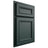 Shiloh Cabinetry Partial Overlay Shelby Paintable Billiard Green Door