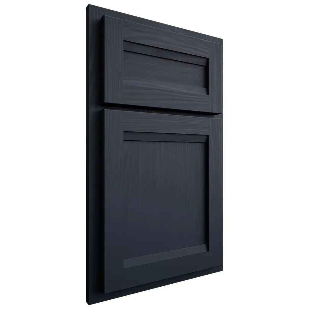 Shiloh Cabinetry Partial Overlay Somerset Poplar Plain Cut Hudson Door