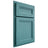 Shiloh Cabinetry Partial Overlay Somerset Red Oak Plain Cut Aqua Door