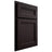 Shiloh Cabinetry Partial Overlay Somerset Red Oak Plain Cut Espresso Door