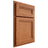 Shiloh Cabinetry Partial Overlay Somerset Red Oak Plain Cut Harvest Door