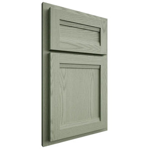 Shiloh Cabinetry Partial Overlay Somerset Red Oak Plain Cut Moss Door