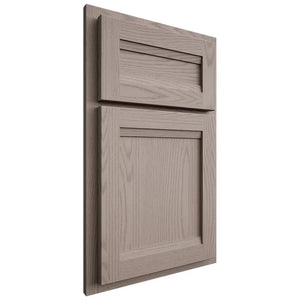 Shiloh Cabinetry Partial Overlay Somerset Red Oak Plain Cut Sterling Door