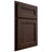 Shiloh Cabinetry Partial Overlay Somerset Walnut Plain Cut Bison Door