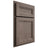 Shiloh Cabinetry Partial Overlay Somerset White Oak Plain Cut Clay Door