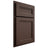 Shiloh Cabinetry Partial Overlay Somerset White Oak Plain Cut Dusk Door