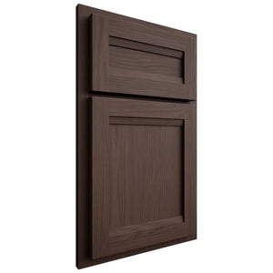 Shiloh Cabinetry Partial Overlay Somerset White Oak Plain Cut Dusk Door