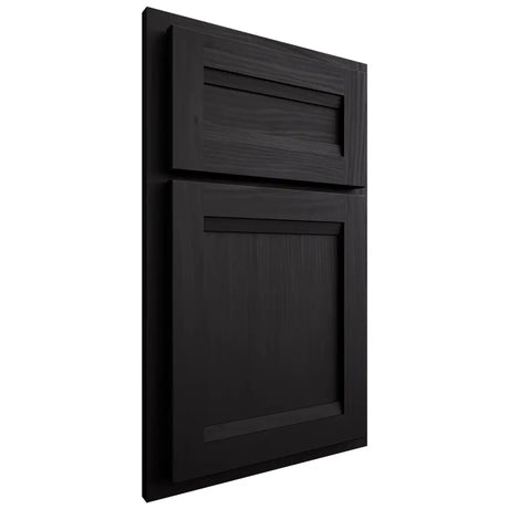 Shiloh Cabinetry Partial Overlay Somerset White Oak Plain Cut Espresso Door