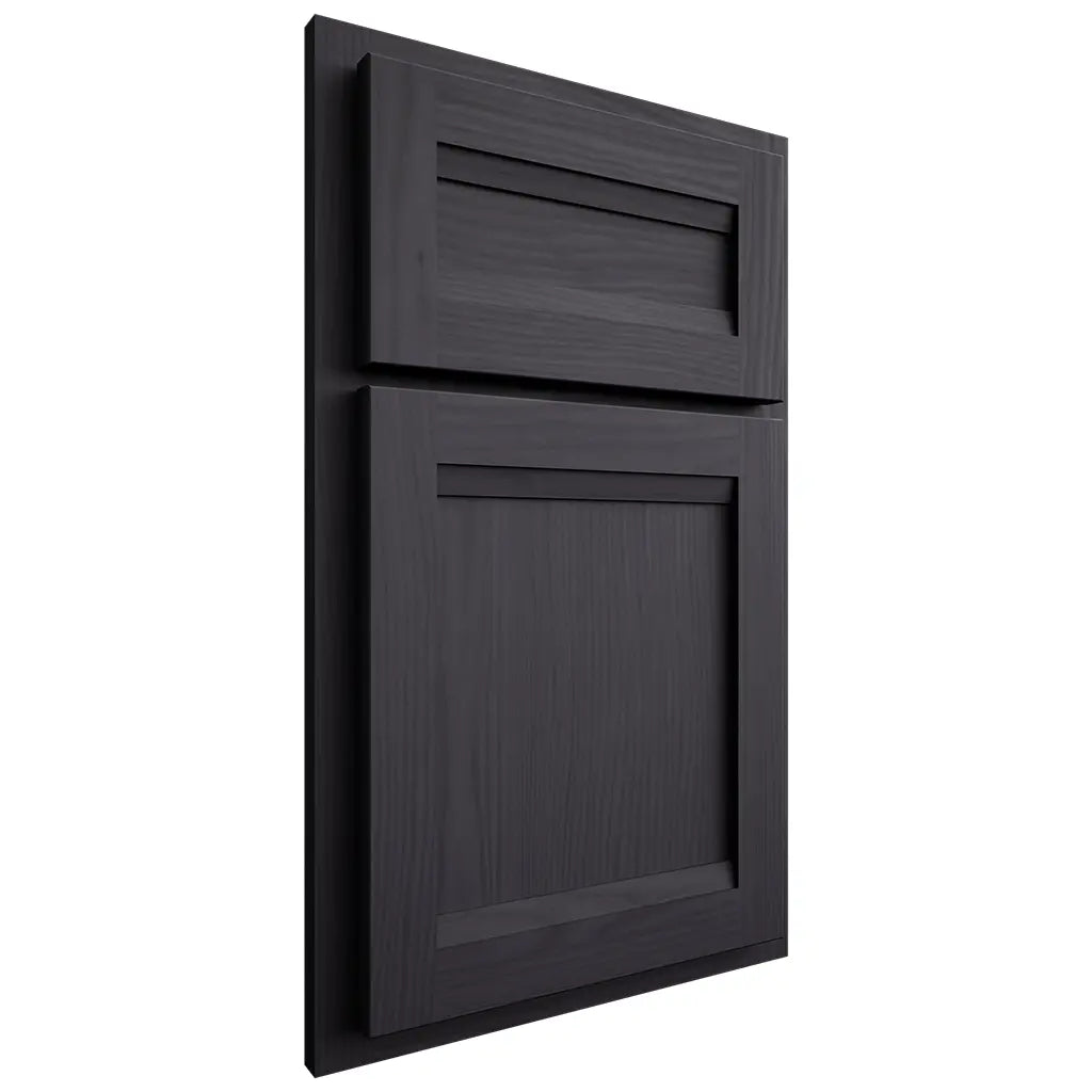 Shiloh Cabinetry Partial Overlay Somerset White Oak Plain Cut Harbor Door