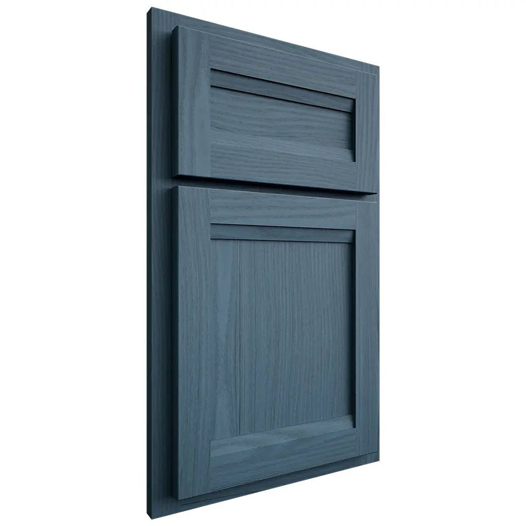 Shiloh Cabinetry Partial Overlay Somerset White Oak Plain Cut Hudson Door
