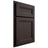 Shiloh Cabinetry Partial Overlay Somerset White Oak Plain Cut Morel Door