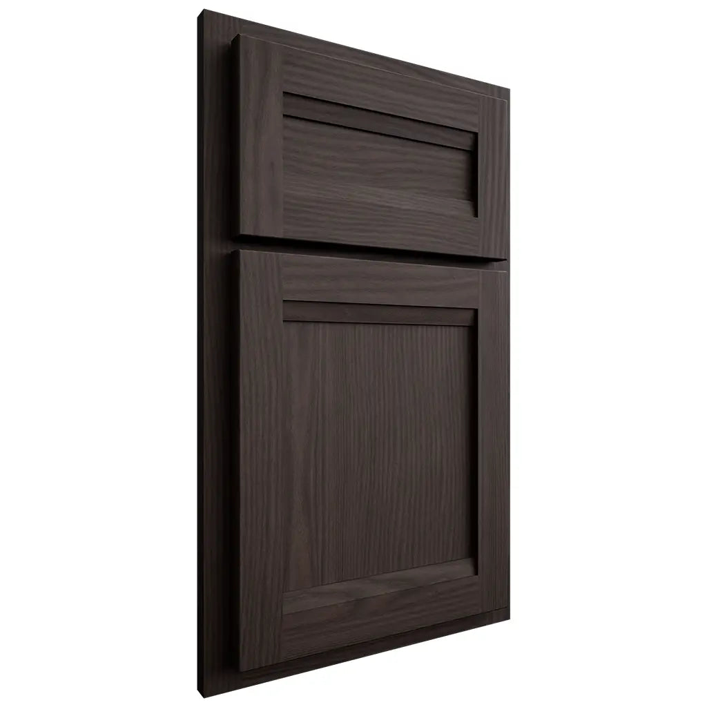 Shiloh Cabinetry Partial Overlay Somerset White Oak Plain Cut Morel Door