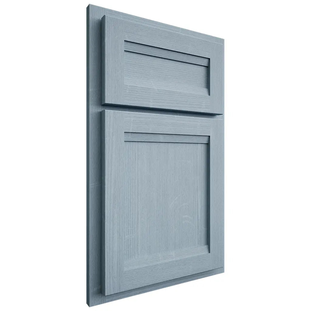 Shiloh Cabinetry Partial Overlay Somerset White Oak Quarter Sawn Sky Door