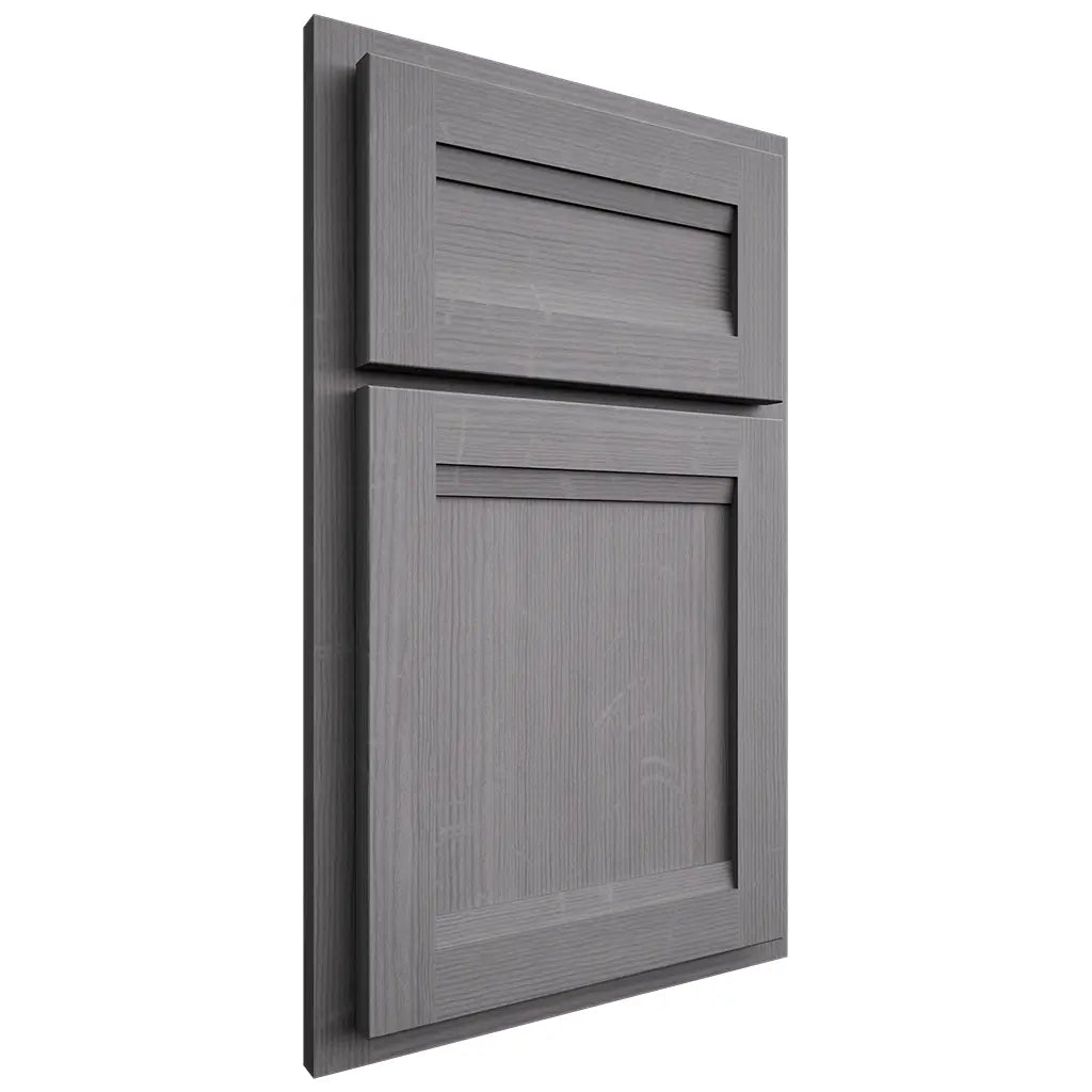 Shiloh Cabinetry Partial Overlay Somerset White Oak Quarter Sawn Sterling Door