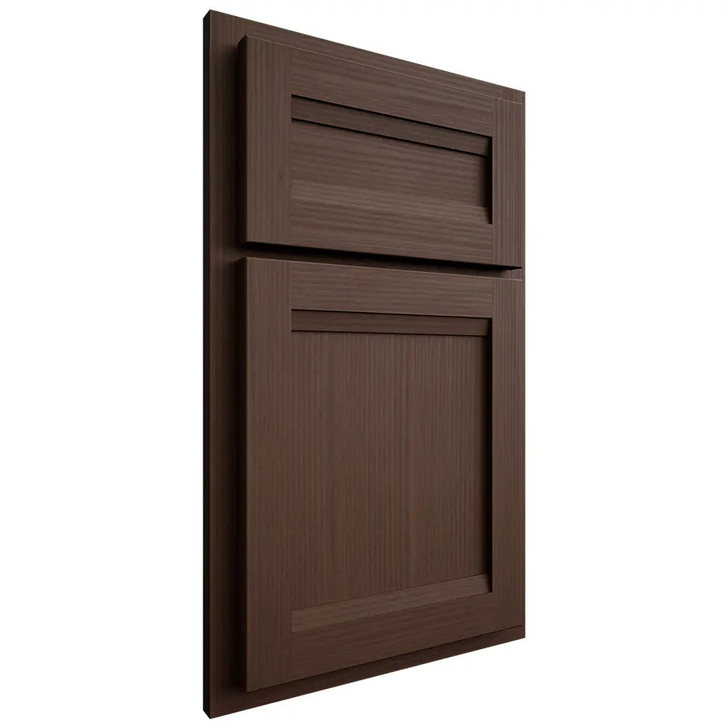 Shiloh Cabinetry Partial Overlay Somerset White Oak Rift Cut Braun Door