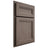 Shiloh Cabinetry Partial Overlay Somerset White Oak Rift Cut Clay Door