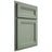 Shiloh Cabinetry Partial Overlay Somerset White Oak Rift Cut Moss Door