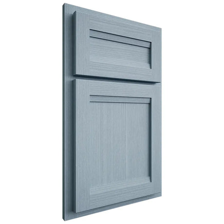 Shiloh Cabinetry Partial Overlay Somerset White Oak Rift Cut Sky Door