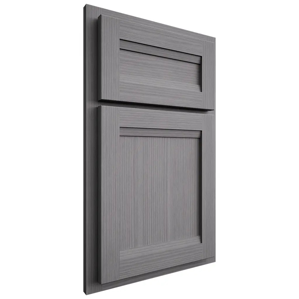 Shiloh Cabinetry Partial Overlay Somerset White Oak Rift Cut Sterling Door