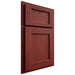 Shiloh Cabinetry Partial Overlay Square Flat Cherry Plain Cut Red Door